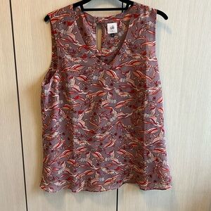 Cabi red bird top, bow details on back